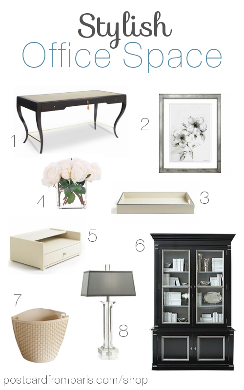 Everything You Need to Create a Stylish Office Space- Linda McDougald Design | Postcard from Paris Home